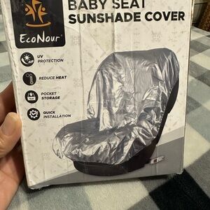 Silver Baby Seat Sunshade Cover